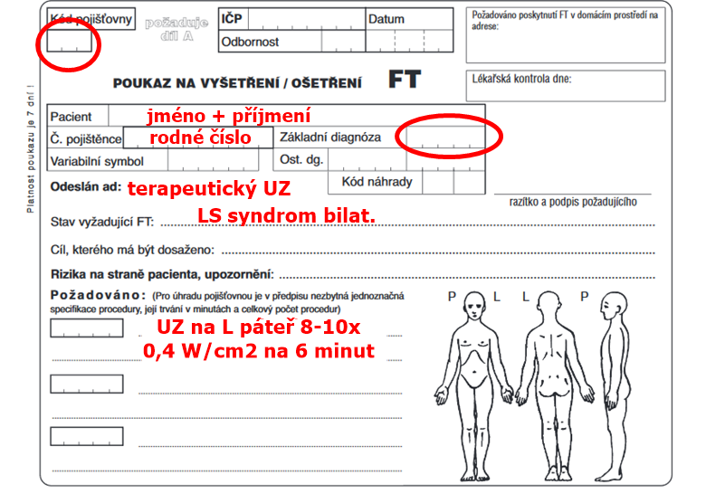FT zadanka na terapeuticky ultrazvuk